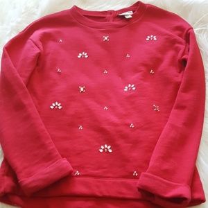 Target red jewled sweater